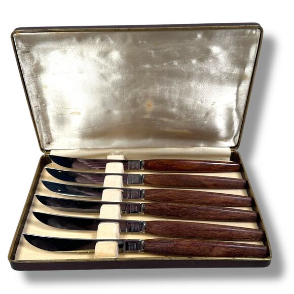 Vintage MCM Marshall Field & Company Stainless Solingen Germany knives Set of 6 - Picture 1 of 8